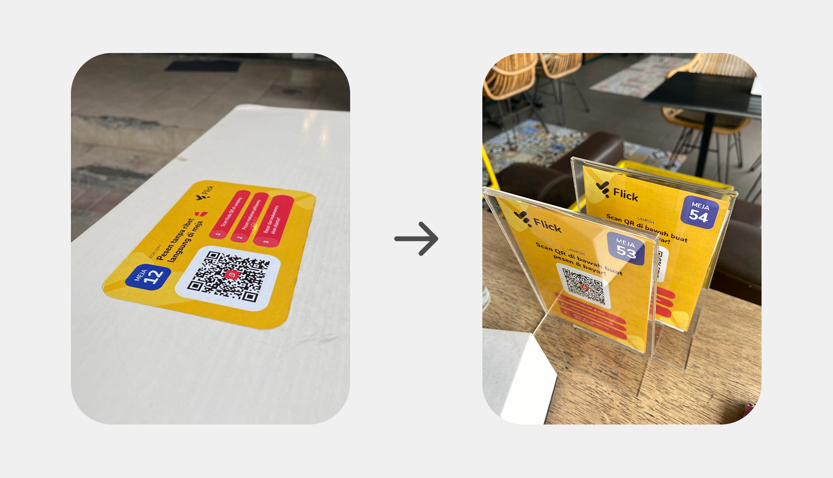 Acrylic QR code stands